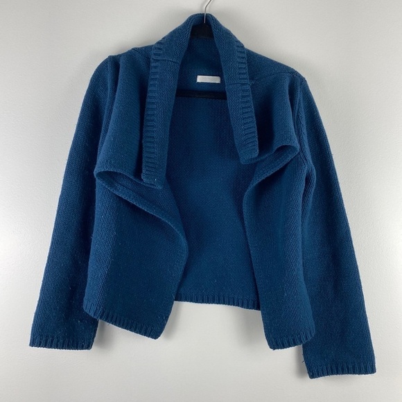Promod Blue Open Front Cardigan Knit Acrylic/Wool Blend Medium - Picture 1 of 7